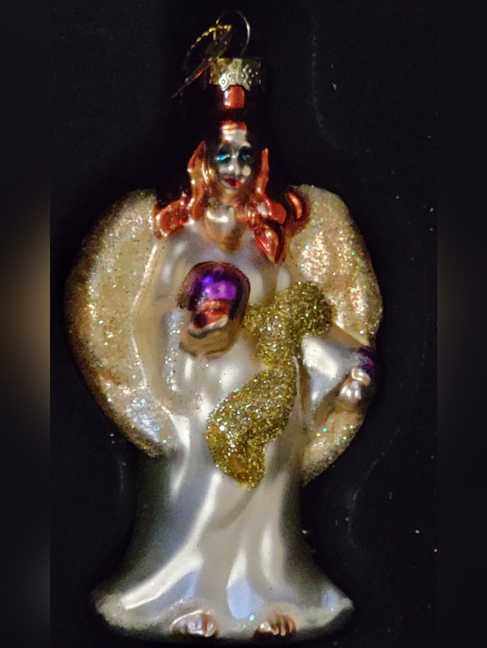 Thomas Pacconi Classics Angels Blown Glass Angel Christmas Ornaments - set of 10 - Picture 16 of 16